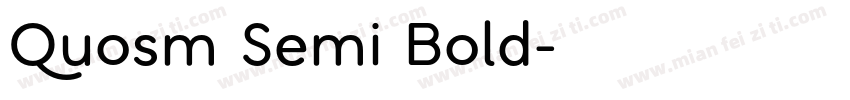 Quosm Semi Bold字体转换